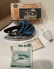 Vintage General Electric GE F47 Travel Spray Steam & Dry Iron w/ Original Box picture