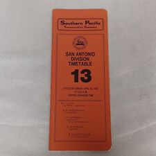 Southern Pacific Employee Timetable No 13 1983 San Antonio Division picture