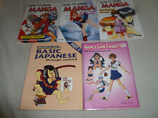 HOW TO DRAW MANGA ANIME GAME CHARACTERS BOOK LOT BASIC JAPANESE THROUGH COMICS  picture