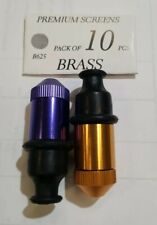Purple and gold Set of 2 pieces sneak a toke american pipes with brass screens picture