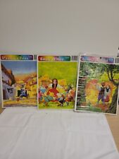 Set Of 3 Vintage Disney 1995 cardboard Puzzles - Fairy Tale & Princess picture