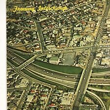 1962 LA Hollywood Pasadena Freeway California Civic Center Interchange Postcard picture