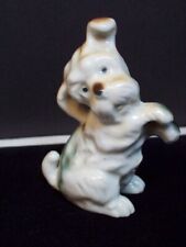 Vintage Wired Hair Fox Terrier Porcelain Figurine Begging Puppy Dog Figure M22 picture