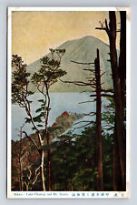 Scenic View Nikko Japan Lake Chuzenji & Mt. Nantai Postcard picture