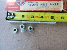 Schwinn 1956 Front Axle **NOS** with new nuts & washers picture