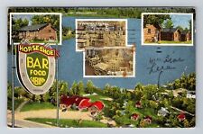 Grayling MI-Michigan, Horseshoe Lake Resort, Antique, c1949 Vintage Postcard picture