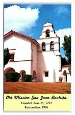 Postcard Mission San Juan Bautista, CA chrome L10 picture
