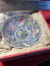 old eggshell porcelain bowl about 5 inches dragon picture