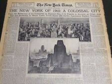 1929 JUNE 2 NY TIMES SECTION - NEW YORK OF 1965 - A COLOSSAR CITY - NT 7082 picture