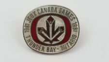 1981 Vintage Jeux Canada Games Thunder Bay Ontario Lapel Hat Pin  E7 picture