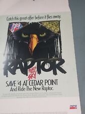 Cedar Point Raptor Rules the Sky (1994) Pepsi Store Display Theme Park 32X18 picture