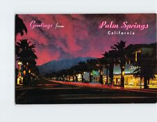 Postcard Greetings Palm Canyon Drive at Night Palm Springs California USA picture