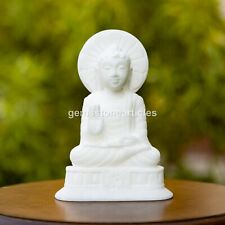 Handmade White Marble Buddha Statue Meditation Ideal Present for Him picture