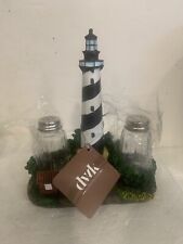 Lighthouse Salt & Pepper Shaker 3 Piece Set of Cape Hatteras By Beacon Seasons picture