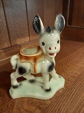 Vintage 1940s Rempel Donkey Glazed Pottery Planter Flower Vase 8