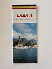 Vintage Hawaiian Travel Eight Fold Poster Map : Maui 1968 picture