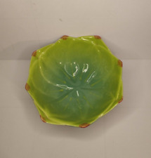 Mustardseed And Moonshine Originals Porcelain Green Blue Flower Ramekin Bowl picture