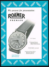 1950s Original Vintage Roamer Premier Watch MCM Art Print Ad picture