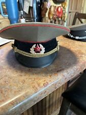 USSR SOVIET RUSSIAN ARMY MILITARY TANK TROOPS OFFICER'S PARADE VISOR HAT - FS picture