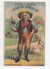 1890s Theatrical Comedy Trade Card Chas Davis as Alvin Joslin by Strobridge picture