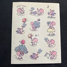 Vintage 1979 Hallmark MOUSE Mice Sticker Sheet - Rare picture
