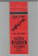 Matchbook Cover Frank Giuffrida's Hilltop Steakhouse Saugus, MA picture