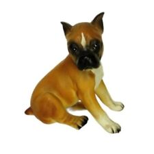 60s Vintage Lefton Porcelain Ceramic Fawn Boxer Dog Figurine Stamped 691 picture