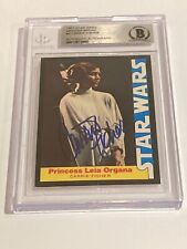 Carrie Fisher 1977 Star Wars Wonder Bread Autograph Card Beckett Rookie #3 picture