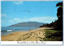 Maui Hawaii HI Postcard Beautiful Beach Kihei Coast Exterior View c1976 Vintage picture