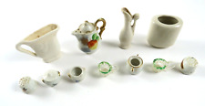 Miniature Ceramic & Glass Dollhouse/Decor Items, Vases, Cups, Thimbles, Urns etc picture