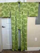 pre-1970s Silk Kimono - Lime Green with Ivy picture