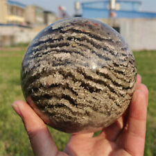 4.04LB Natural Melaleuca stone ghost Sphere Ball Quartz Crystal Reiki Healing -c picture