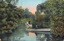 Boating on Crane Creek Melbourne Florida FL 1908 Postcard picture