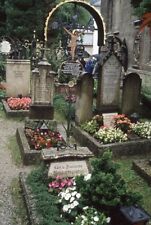 Vtg Original Old Catholic Cemetery Berchtesgaden Bavaria 35mm Slide picture