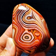 TOP 212G Natural Polished Silk Banded Agate Lace Agate Crystal Madagascar  L1684 picture