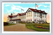 Plattsburg NY-New York, Hotel Champlain, Advertising, Antique Vintage Postcard picture