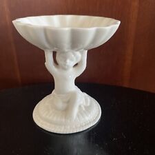 Vintage Avon 70s Cherub Pedestal Trinket Ceramic Dish Soap Victorian Grannycore picture