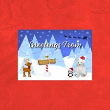 Very Cool Modern Postcard - Greetings From The North Pole - Holiday Postcards picture