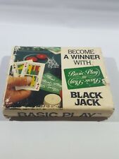 Vintage Playing Cards Basic Play Black Jack Hard Case Set picture