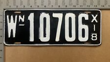 1918 Washington license plate 10706 YOM DMV over a century old 16603 picture
