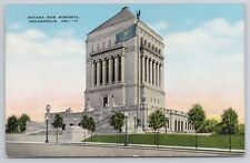 Indiana War Memorial, Indianapolis IN Indiana c1940s Linen Postcard Unposted picture