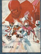 Oct. 15, 1971 Football Program-Thomas Jefferson HS (Port Arthur, TX) vs Stark picture