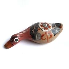 Vtg Folk Art Tonala Pottery Hand Painted Ceramic Duck 9