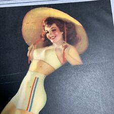 1944 Walt Otto Pin Up Calendar Art Girl Lloyd’s Grocery Clyde Kansas Patriotic picture