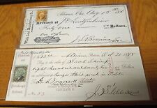 2 Business Receipts From 1870 & 1875 picture