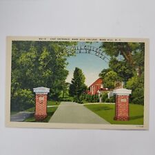 Mars Hill College East Entrance North Carolina NC Vintage Linen Postcard picture