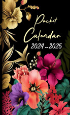2024-2025 Pocket Calendar: Small Floral Two-Year Monthly Planner for Purse | 24  picture