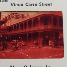 New Orleans Vieux Carre Street Antoine's Restaurant Volkswagen Beatle Slide 50's picture