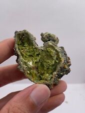 Old stock Green Mimetite with bi-pyramidal Wulfenite specimen.  picture