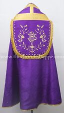 New Violet Cope & Stole Set with IHS embroidery,capa pluvial,chape,far fronte picture
